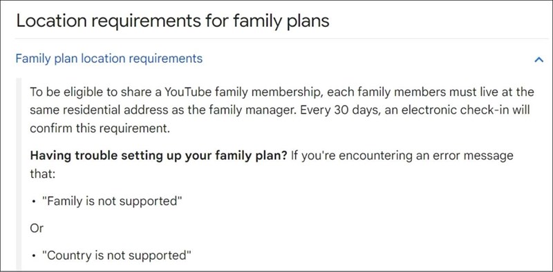 YouTube siết chặt khả năng mua Premium theo dạng Family trong tuyên bố mới nhất
